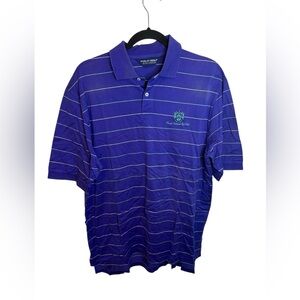 Polo Golf Blue Striped Trump National Golf Club Polo
